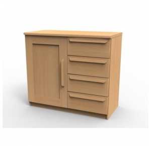 Kvalitná masívna komoda P2DZ, BUK prírodný Obrázok pre Kvalitná masívna komoda P2DZ, BUK prírodný