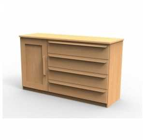 Komoda z luxusného masívu P3DZ, BUK prírodný Obrázok pre Komoda z luxusného masívu P3DZ, BUK prírodný