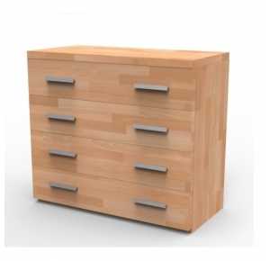 Masívna komoda N4Z, BUK prírodný Obrázok pre Masívna komoda N4Z, BUK prírodný