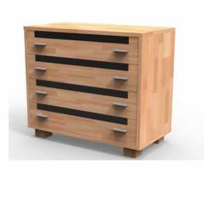 Štýlová masívna komoda S4Z, BUK prírodný Obrázok pre Štýlová masívna komoda S4Z, BUK prírodný