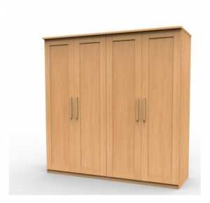 Praktická skriňa z masívu Petra - P4DDDD, BUK prírodný Obrázok pre Praktická skriňa z masívu Petra - P4DDDD, BUK prírodný