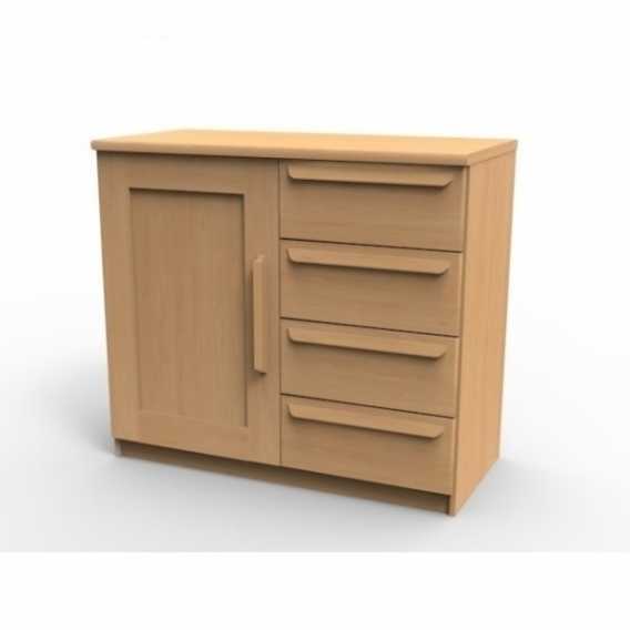 Obrázok pre Kvalitná masívna komoda P2DZ, BUK prírodný