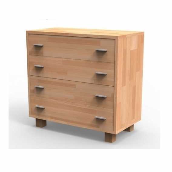 Obrázok pre Pevná masívna komoda K4Z, BUK prírodný