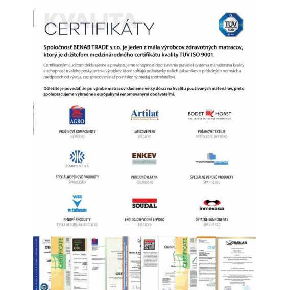 Obrázok pre Matrac MAXIM BIO LONGLIFE + darček 2x set paplón vankúš + 1 x chránič matraca